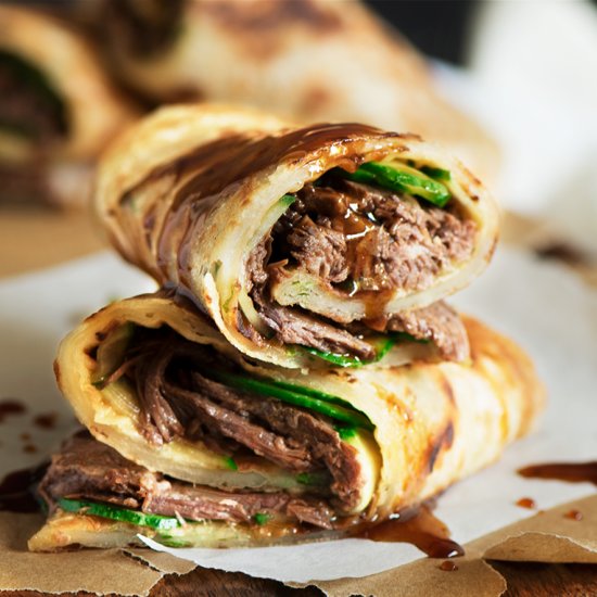 Taiwan Beef Stuffed Scallion Pancake