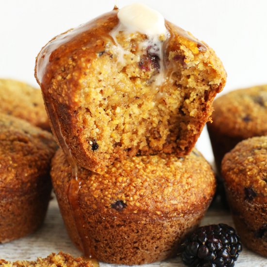 Blackberry Cornmeal Muffins