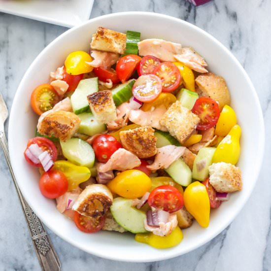 Salmon Panzanella Salad