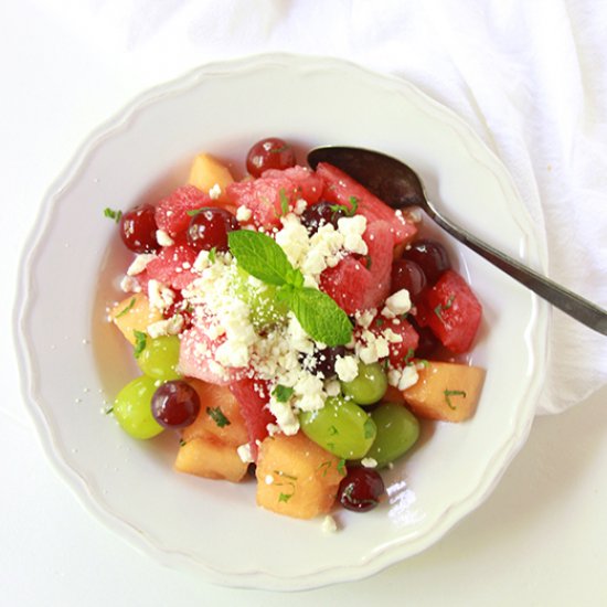 Fresh Fruit, Feta, and Mint Salad