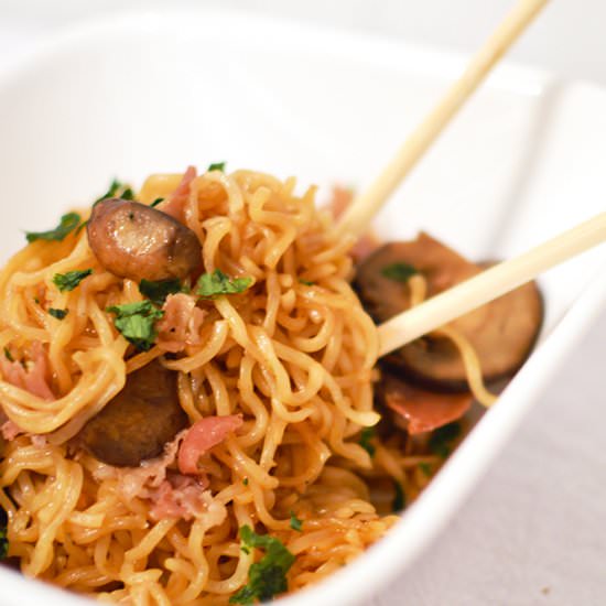 Mushroom Prosciutto Ramen