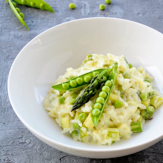 Risotto with Peas and Asparagus