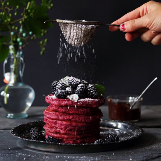 Whole Grain Beetroot + Cardamom Pancakes