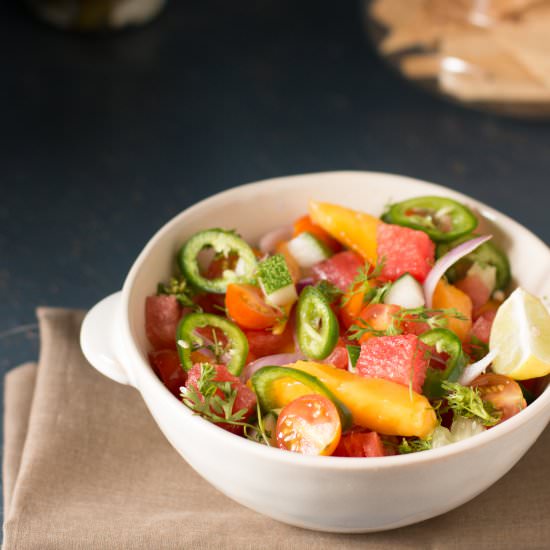 Watermelon Mango Salsa Salad