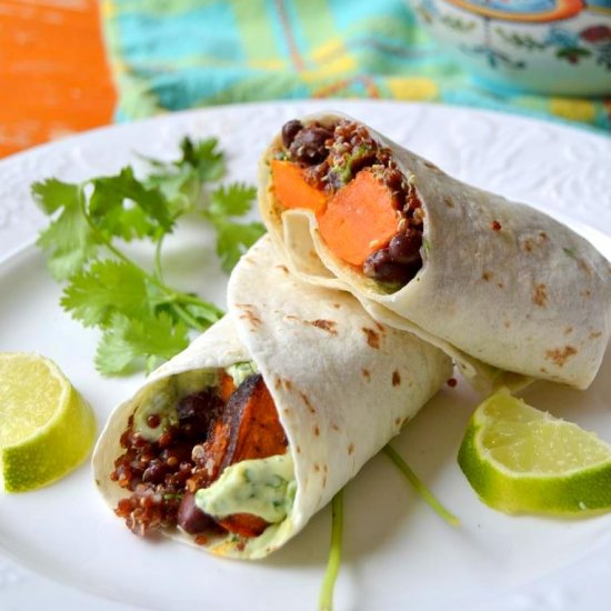 Roasted Sweet Potato Burritos