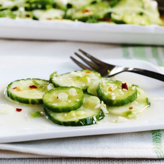 Spicy Sesame Cucumbers