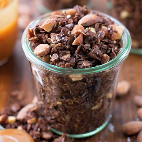 Salted Caramel Brownie Granola