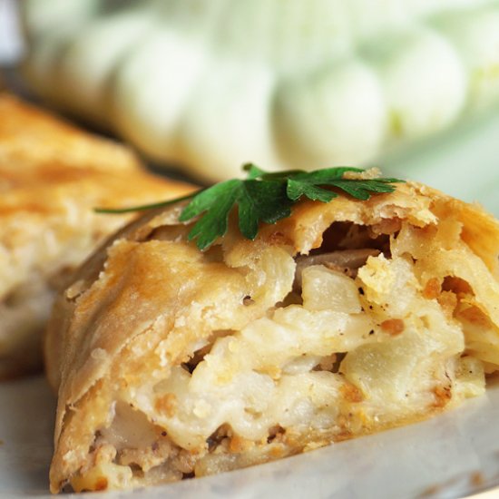 Patty Pan Squash Strudel