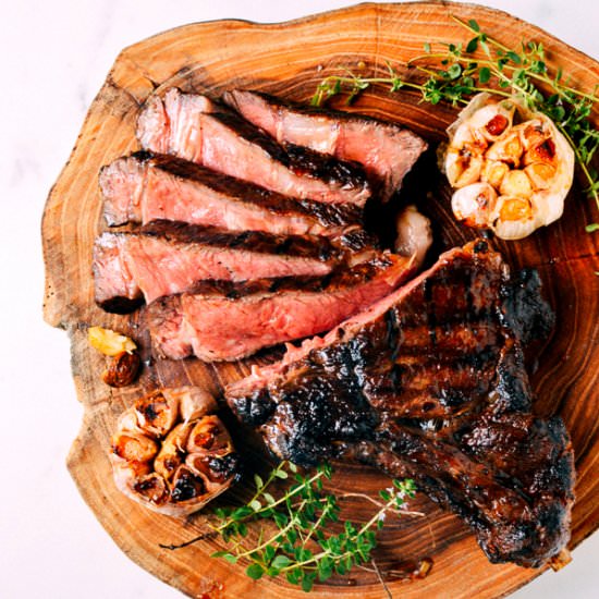 Cowboy Ribeye with Soy Butter Glaze