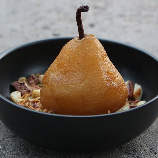 Coffee Poached Pears