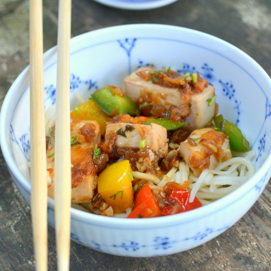 Tofu in Spicy Oyster Sauce