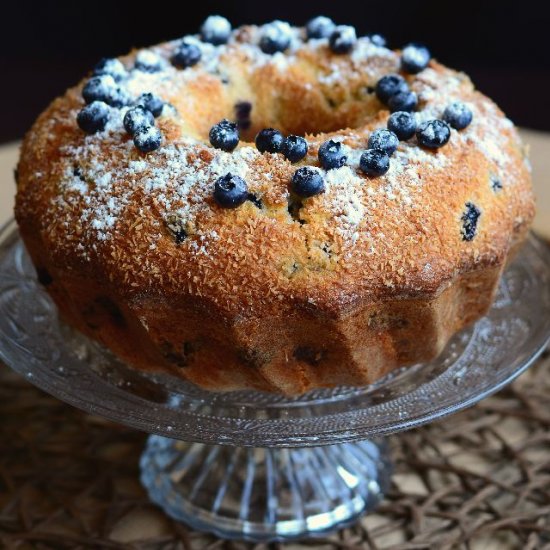 Blueberry Cake with Coconut