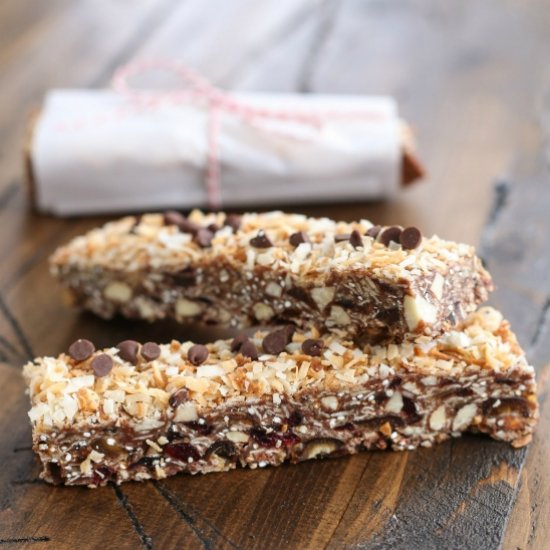 Chocolate Coconut Granola Bars