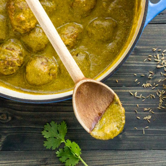 Hatch Chile Verde Pork Meatballs