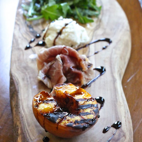 Grilled Peaches with Burrata