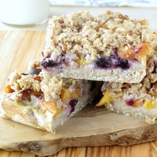 Blueberry-Peach Crumb Bars