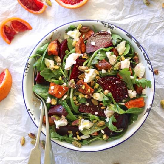 Winter Veg Salad with Blood Orange