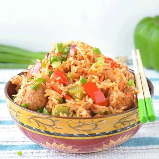 Veg Manchurian Rice