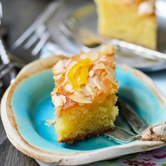 Almond Lemon Syrup Cake