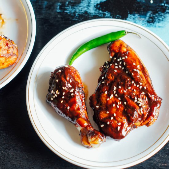 sweet and Spicy Sticky Chicken