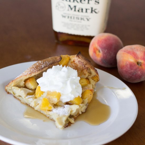 Peach Bourbon Dutch Baby