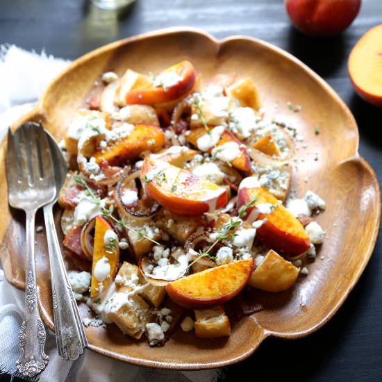 Grilled Peach & Bacon Salad