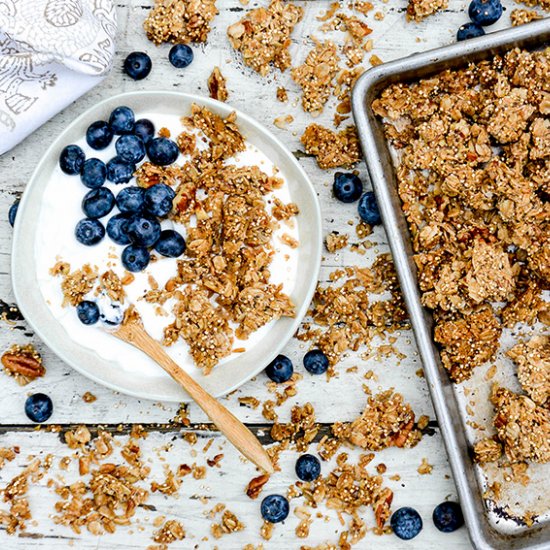 Maple Pecan Quinoa Granola