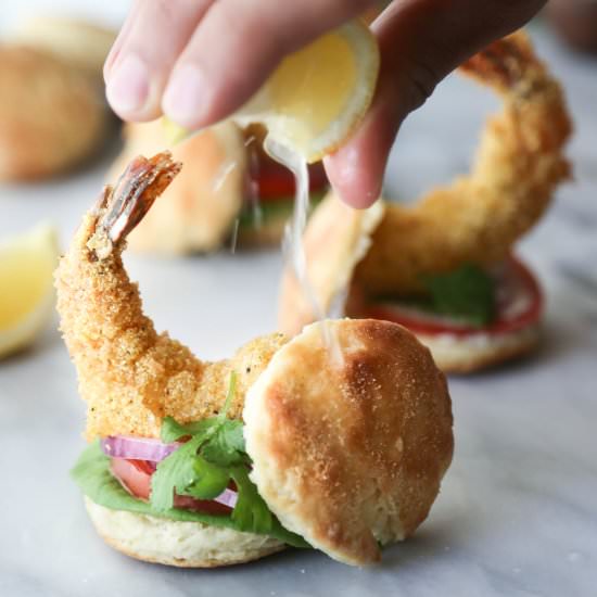 Fried Shrimp Biscuit Sliders