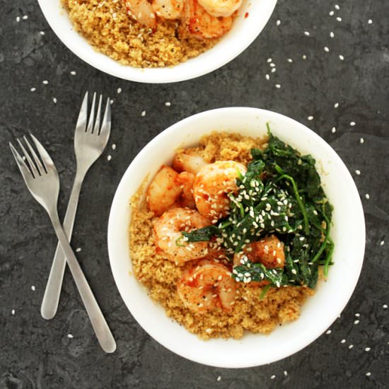 Chili Garlic Prawns and Couscous