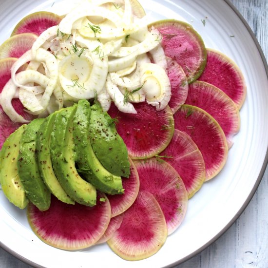 Radish, Fennel & Avocado Salad