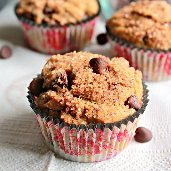 Whole Wheat Chocolate Chip Muffins