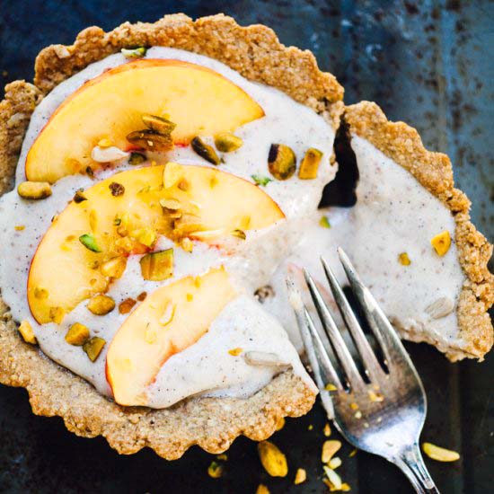 Nectarine Coconut Yogurt Tarts