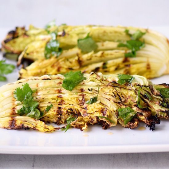 Grilled Cabbage with Asian Dressing