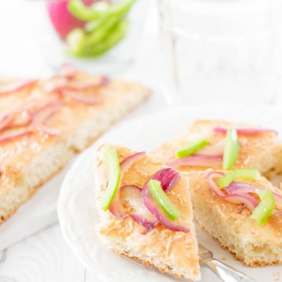 Focaccia Bread with Fried Onions