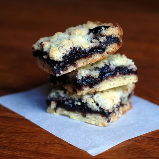 Blackberry Jam Crumble Bars