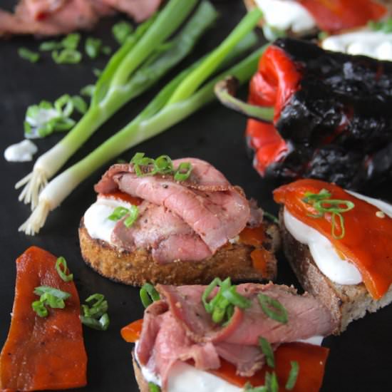 Roast Beef Crostini