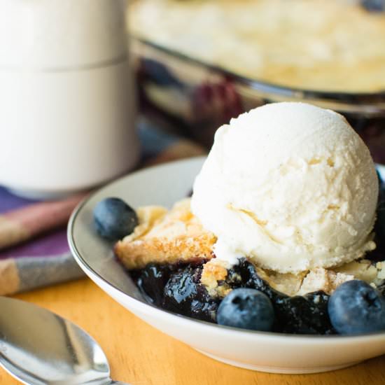 Blueberries N’ Cream Cobbler