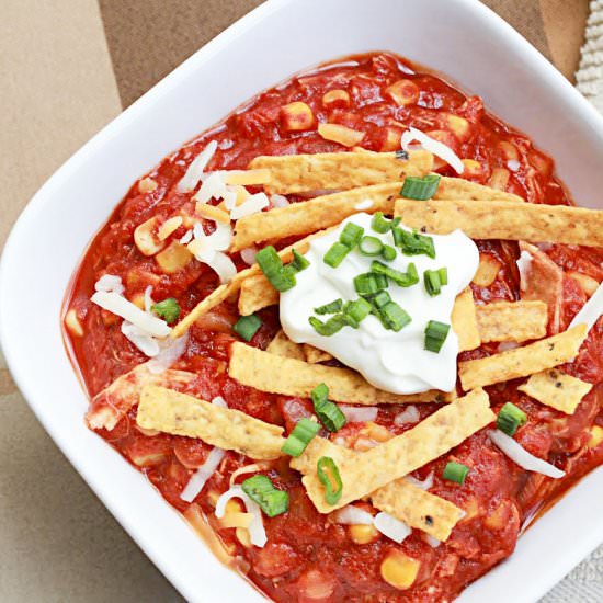 Slow Cooker Chicken Taco Soup