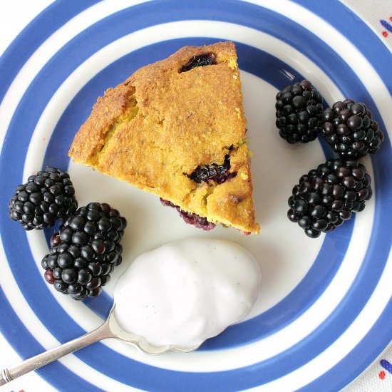 Bramble Polenta Cake