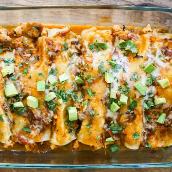 Skinny Hatch Enchiladas