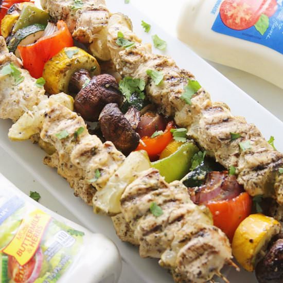 Cilantro & Ranch Chicken Kabobs