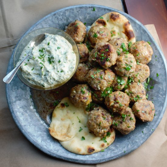 Keftedes with Zucchini Tzatziki