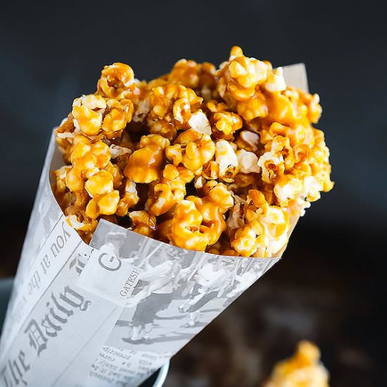 No Bake Salted Caramel Popcorn