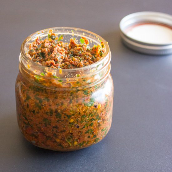 Sun-Dried Tomato and Basil Pesto