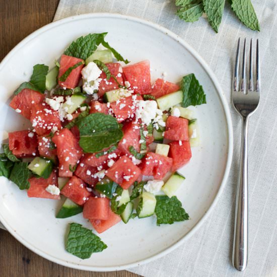 Watermelon Salad with Fresh Mint