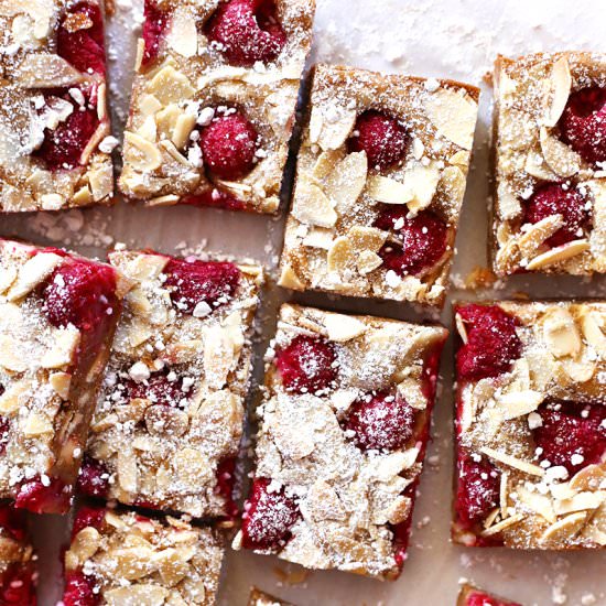 Raspberry-Almond Blondies