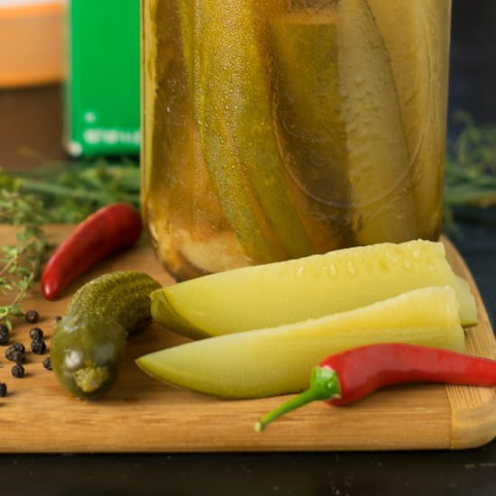 Spicy Cider Dill Pickles