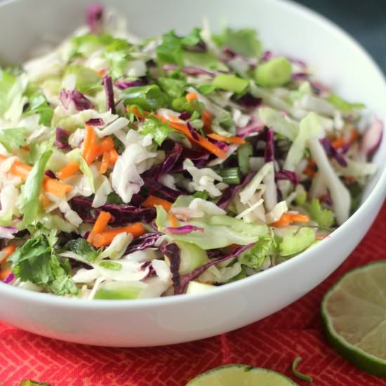 Healthy Cilantro Lime Coleslaw