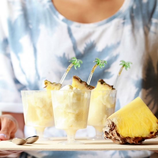 Spiked Piña Colada Sorbet