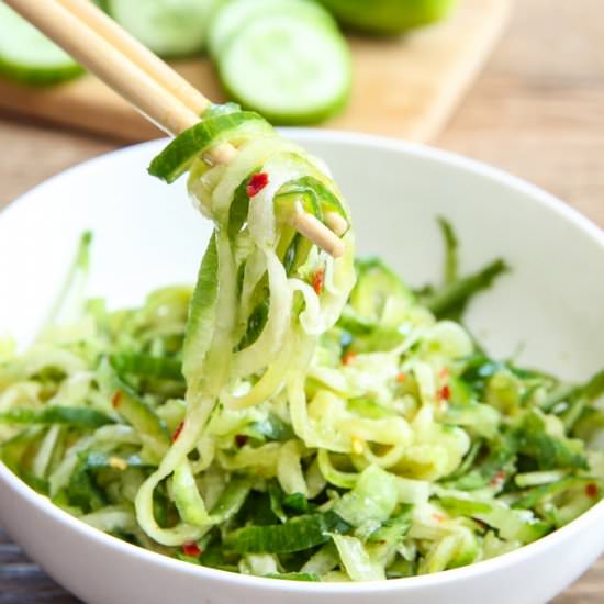 Sesame Cucumber Noodle Salad